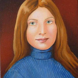 Nicola Lupoli: 'Deborah Santos', 2002 Oil Painting, Family. Artist Description: Portrait of the artists wife. ...