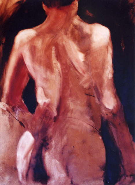 Artist Lucille Rella. 'Back View' Artwork Image, Created in 2007, Original Drawing Pastel. #art #artist