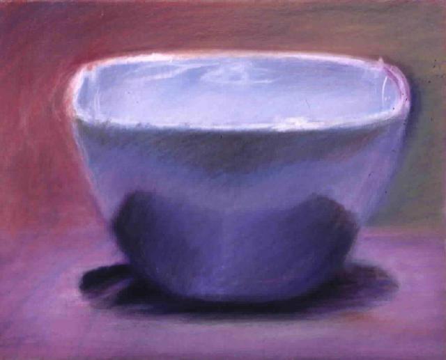 Lucille Rella  'Blue Bowl', created in 2004, Original Drawing Pastel.