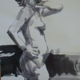 Lucille Rella: 'Figure Study 3', 2010 Other Drawing, Figurative. 