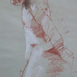 Lucille Rella: 'Figure Study B', 2009 Other Drawing, Figurative. 