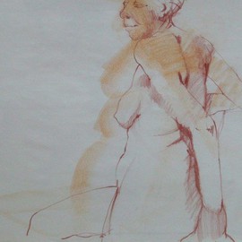 Lucille Rella: 'Figure Study D', 2009 Other Drawing, Figurative. 