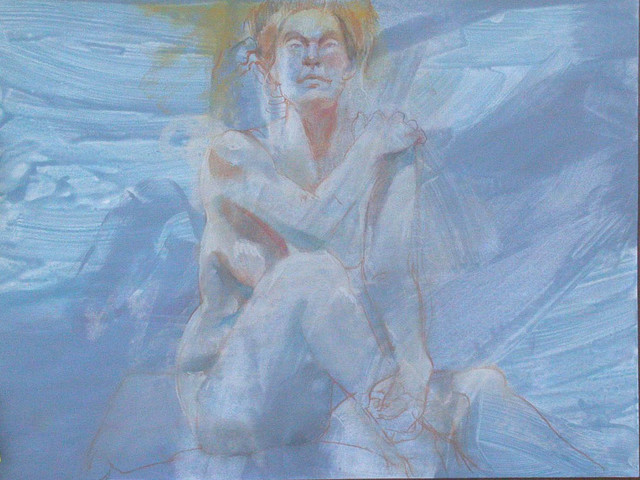 Artist Lucille Rella. 'Ice Queen' Artwork Image, Created in 2010, Original Drawing Pastel. #art #artist