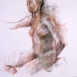 Lucille Rella: 'Judy', 2002 Other Drawing, Figurative. Artist Description: Mixed media ...