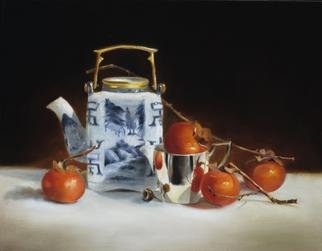 Lucille Rella: 'Persimmon Harvest', 2005 Oil Painting, Still Life. 