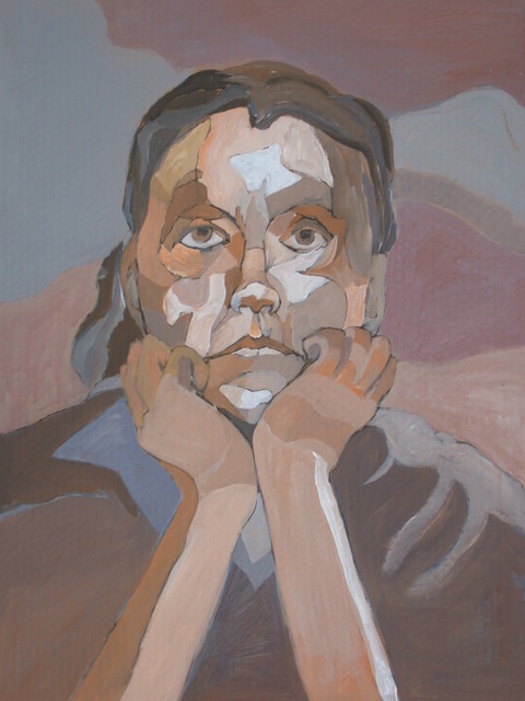 Lucille Rella  'Self Portrait', created in 2008, Original Drawing Pastel.