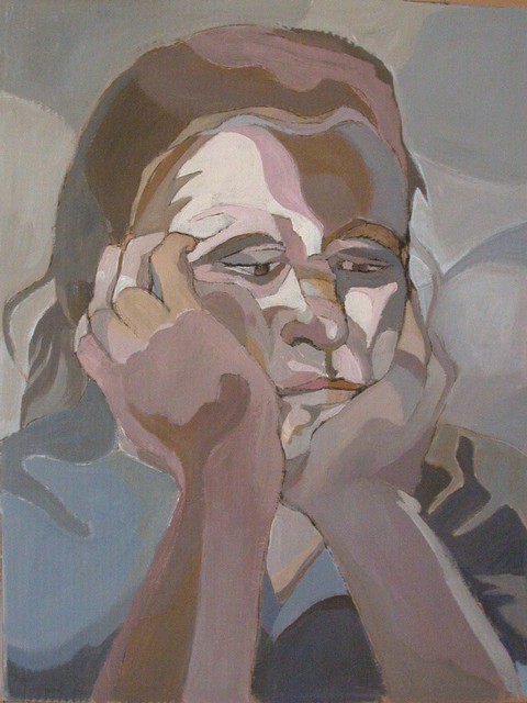 Lucille Rella  'Self Portrait', created in 2009, Original Drawing Pastel.