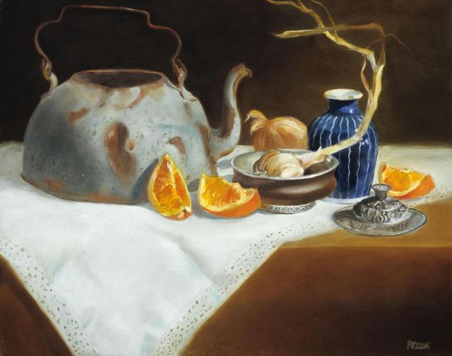Artist Lucille Rella. 'Tea Kettle' Artwork Image, Created in 2006, Original Drawing Pastel. #art #artist