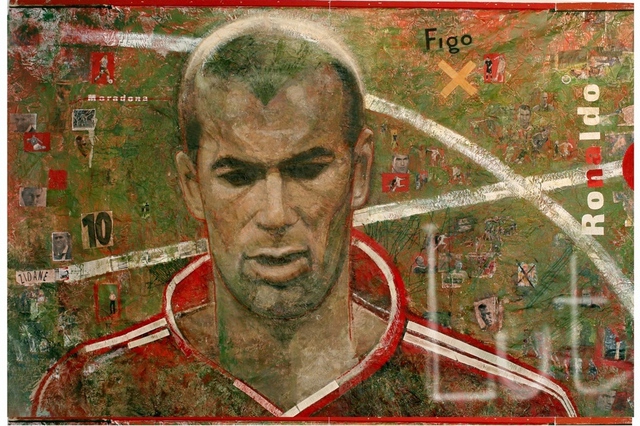 Ekaterina Lutokhina  'Zinedine Zidane', created in 2008, Original Painting Acrylic.