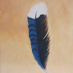 Bluejay Feather By Lora Vannoord