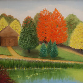 Lora Vannoord: 'Fall in Michigan', 2015 Oil Painting, Landscape. Artist Description:  Original oil painting of a scene in 