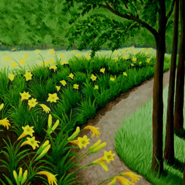 Lily Garden painting By Lora Vannoord