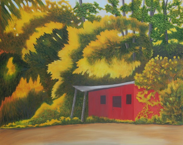 Lora Vannoord  'The Red Shed', created in 2018, Original Painting Other.