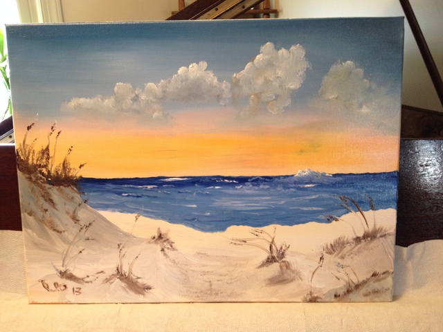 Artist Leonard Parker. 'Ft Walton Beach Sand Dunes' Artwork Image, Created in 2013, Original Painting Oil. #art #artist