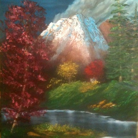 Leonard Parker: 'Mountain Majesty', 2011 Oil Painting, Landscape. 