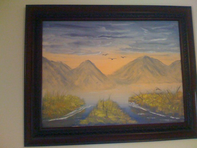 Artist Leonard Parker. 'Mountain Marsh' Artwork Image, Created in 2006, Original Painting Oil. #art #artist