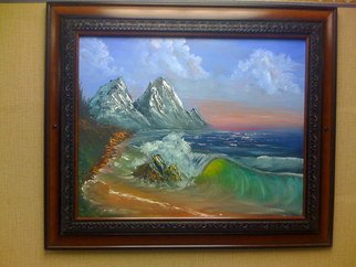 Leonard Parker: 'Northwestern Seaside', 2006 Oil Painting, Seascape. 