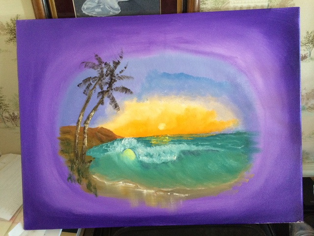 Artist Leonard Parker. 'Seascape Thoughts' Artwork Image, Created in 2014, Original Painting Oil. #art #artist