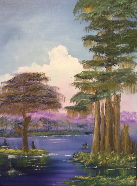 Leonard Parker  'Swamp Land', created in 2016, Original Painting Oil.