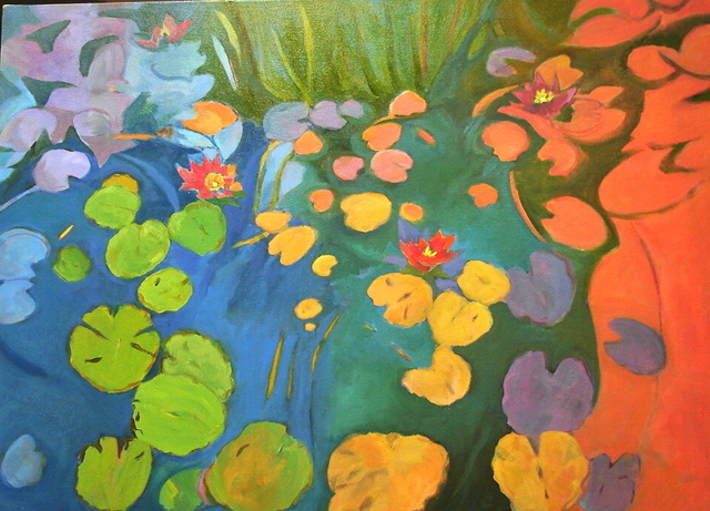 Artist Lynne Friedman. 'Pans Pond' Artwork Image, Created in 2011, Original Painting Oil. #art #artist
