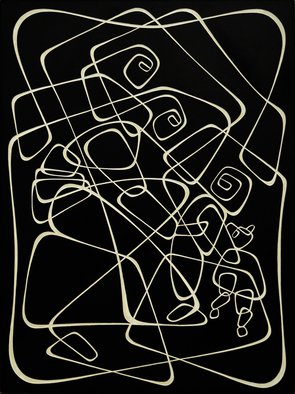 Lyudmila Kogan: 'Virgin and Child ', 2010 Other Drawing, Abstract Figurative. Scratchbord art: Abstract interpretation of the painting by Leonardo da Vinci The Virgin and Child with St Anne      ...