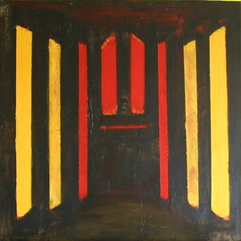 Linda Dimitroff: 'see', 2021 Other Painting, Interior. Artist Description: Doorways have always intrigued me. What may be on the other side  Even more, how long is the distance to the door  Will the side mirrors continue  This acrylic work mesmerizes, draws one in to a mystery. ...