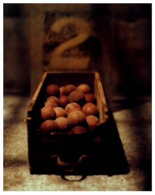 Tina West: 'Follow the bouncing ball', 2001 Other Photography, undecided. Color photograph, printed on lyson paper with lyson inks. from an exhibition of found object photoassemblages. The third of three found object series. ...