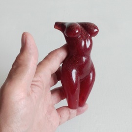 Sergey Abrosimov: '1 GIRL 4 IN YOUR HANDS', 2022 Mixed Media Sculpture, Nudes. Artist Description: Polished resin with mineral fillers imitating red amber...