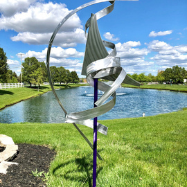 Mac Worthington: 'young lady', 2021 Aluminum Sculpture, Abstract. Artist Description: High polished with a machine brush finish painted Candy Apple Purple. Available. Signed   dated. Certificate of Authenticity.Delivery, hanging   shipping availableStudio: 5935 Houseman Rd, historic Ostrander, Ohio.For further information on this piece or to discuss a custom design please call 614 | 582 | 6788 or email: macwartist ...