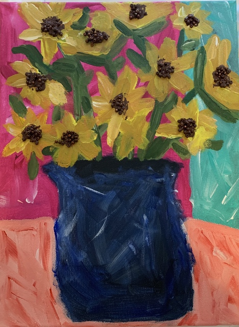 Artist Maddi Berry. 'Sunflower' Artwork Image, Created in 2020, Original Painting Acrylic. #art #artist