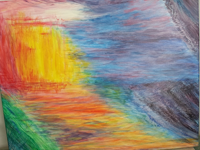 Jerry Schole  'Sun Sky Sea Surf Shore', created in 2020, Original Painting Acrylic.