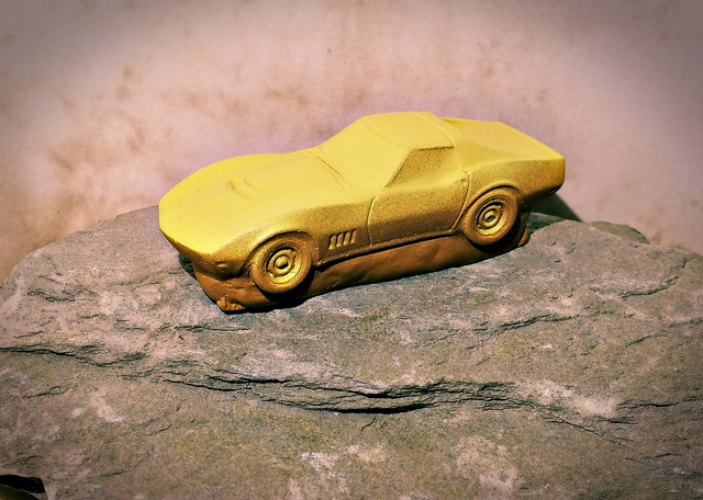 Roland Van Ast  'Born Out Of Rock Corvette 1', created in 2020, Original Ceramics Handbuilt.