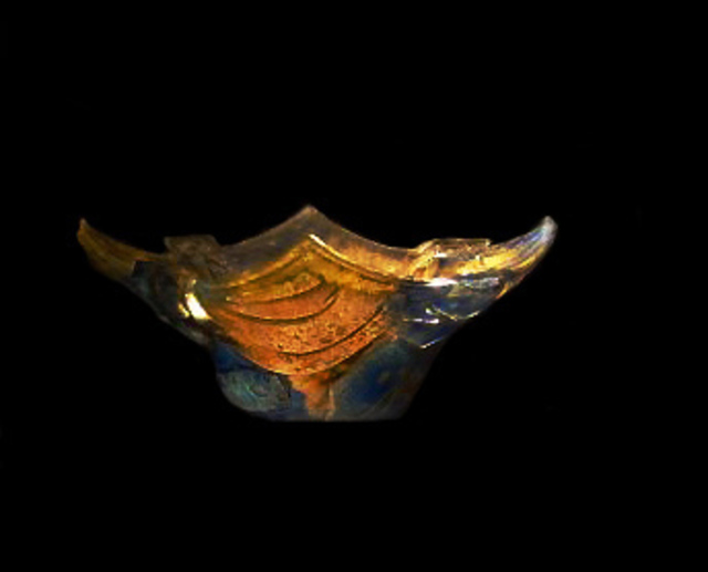 Magd Abdel Rahman  'Fused Glass Plate', created in 2011, Original Sculpture Glass.