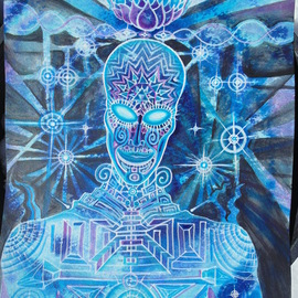 Scott Maki Artwork Guardian Spirit, 2015 Acrylic Painting, Visionary