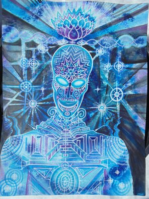 Scott Maki: 'Guardian Spirit', 2015 Acrylic Painting, Visionary.  The Being that transcends time and space.  My Guardian Spirit...