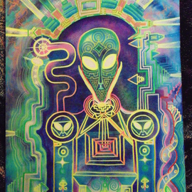 Scott Maki Artwork Interstellar Portal, 2015 Acrylic Painting, Visionary