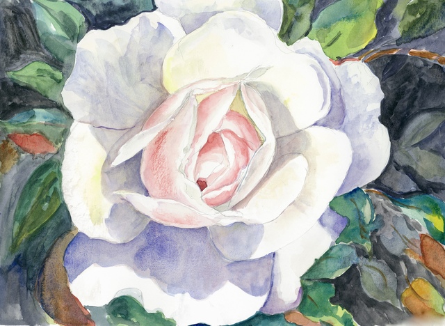 Mary Jean Mailloux  'An Irish Rose', created in 2017, Original Drawing Gouache.