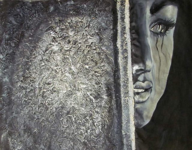 Maitry Shah  'Tears', created in 2012, Original Mixed Media.