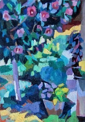 Maja Djokic Mihajlovic: 'floral tree', 2016 Oil Painting, Floral. flowers , floral composition, tree, spring, nature, ...