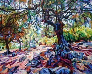 Maja Djokic Mihajlovic: 'oil trees', 2018 Oil Painting, Abstract Figurative. OIL TREESWOODNATUREMEDITERRANEANTREES...