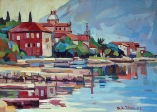 Maja Djokic Mihajlovic: 'seascape', 2018 Oil Painting, Seascape. Oil painting on CanvasOne of a kind artworkSize: 35 x 25 x 0. 3 cm  unframed    35 x 25 cm  actual image size Signed on the frontStyle: ImpressionisticSubject: Architecture and cityscapes...