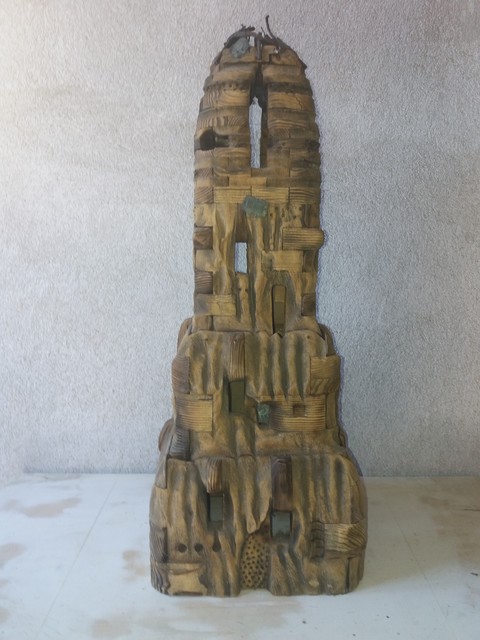 Svetozar Dzhonev  'The Tample Of The Holy Fields', created in 2017, Original Sculpture Wood.