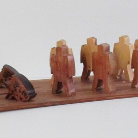  Malke Artwork Integration, 2014 Wood Sculpture, Figurative