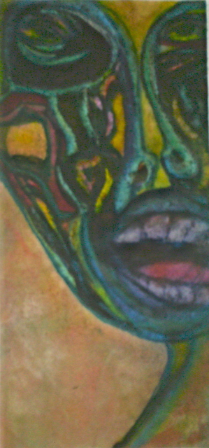 B Malke  'La Voix 2', created in 2009, Original Painting Ink.