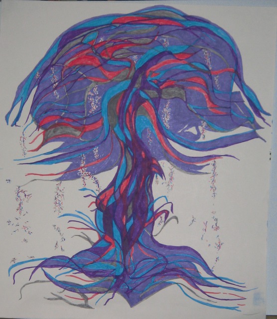 B Malke  'My Fabulous Trees', created in 2014, Original Painting Ink.