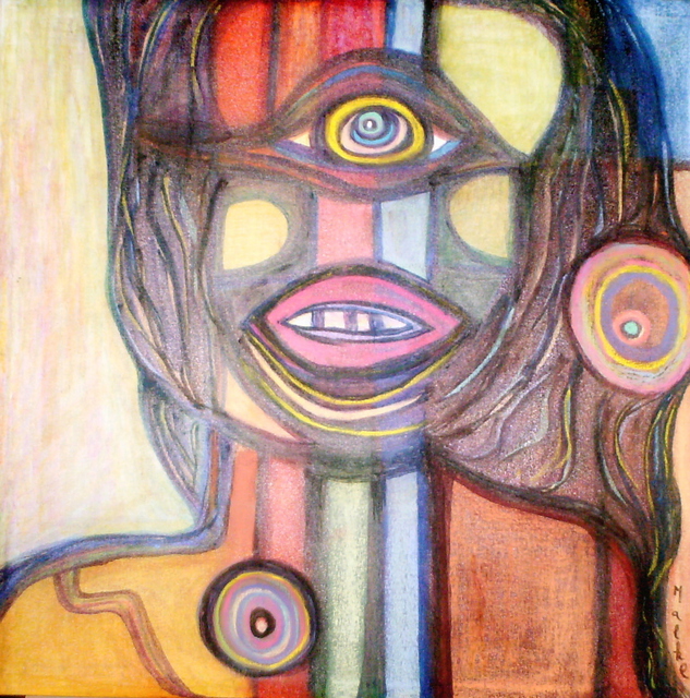 Artist B Malke. 'The Cyclop Woman' Artwork Image, Created in 2009, Original Painting Ink. #art #artist