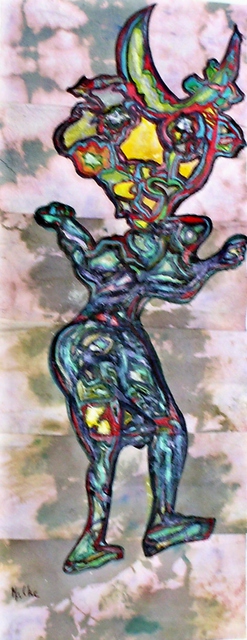 Artist B Malke. 'The Mnotaur' Artwork Image, Created in 2010, Original Painting Ink. #art #artist
