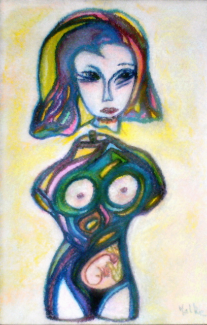 B Malke  'The Dismembered Woman', created in 2009, Original Painting Ink.