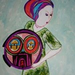 Woman with a shield By B Malke