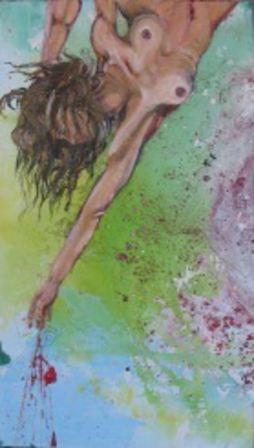 Artist Manecas Camelo. 'A Woman' Artwork Image, Created in 2008, Original Painting Acrylic. #art #artist
